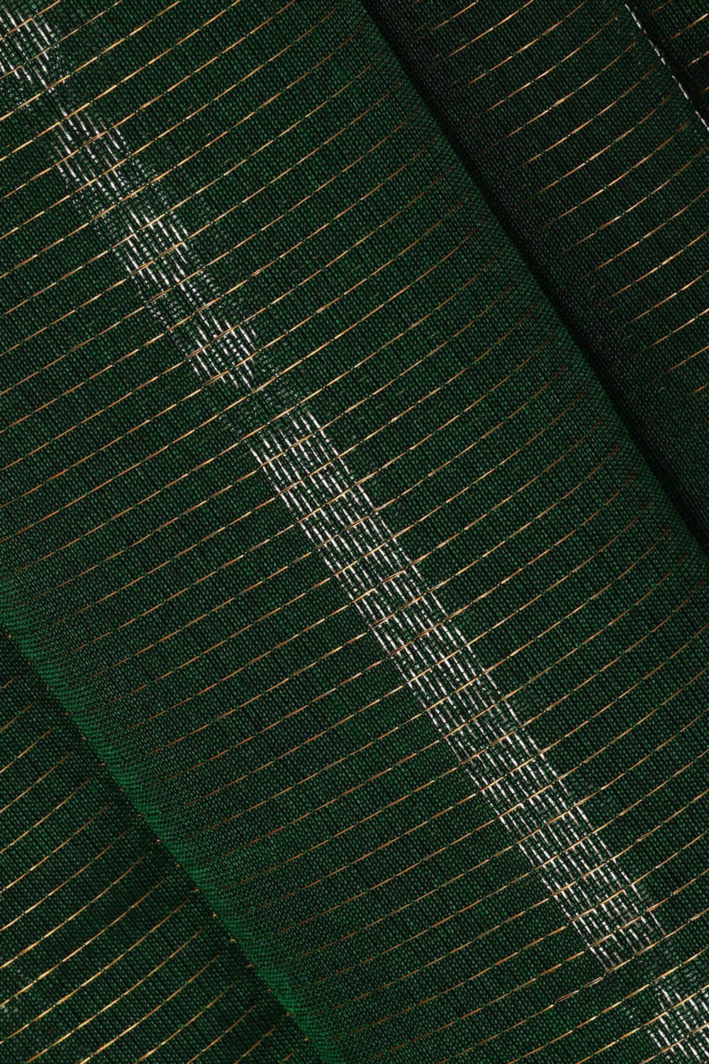 Image of Kuppadam Bottle Green Saree